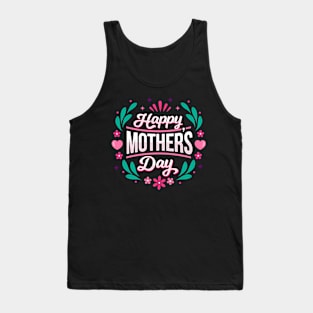 Happy Mother's Day Heart and Flower Tank Top